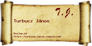 Turbucz János névjegykártya